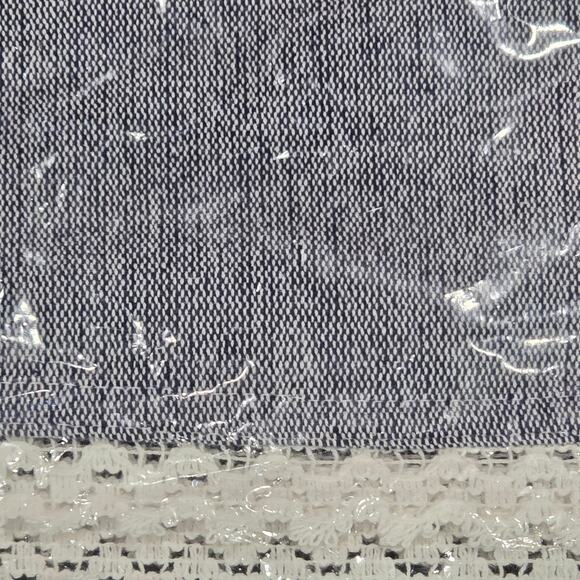 Nicole Miller Denim Blue Prema Chambray Lace Trim Set of 4 Placemats 14" x 19" - Picture 2 of 5